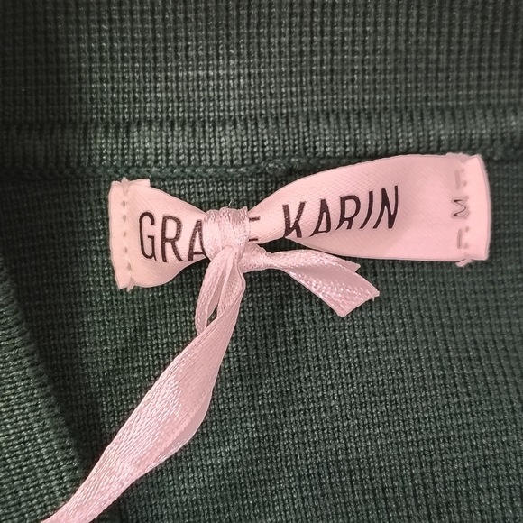Women's Casual Green Cardigan Med. Grannycore Old Money Academia Preppy 90s Y2k - Picture 4 of 6